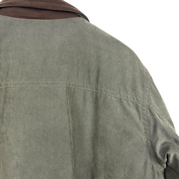 LL Bean Mens Wool Lined Barn Jacket Chore Coat Olive Green Winter Parka sz L - Picture 12 of 16